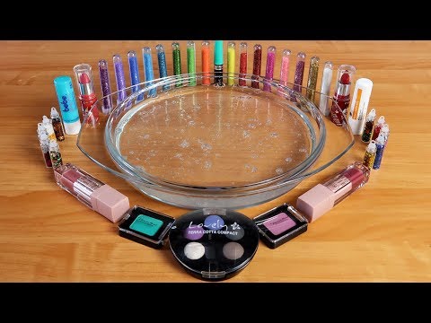 Mixing Makeup, Glitter and Mini Glitter Into Clear Slime ! MOST SATISFYING SLIME VIDEO Video