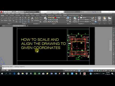 How to scale and align the drawing to its real coordinates