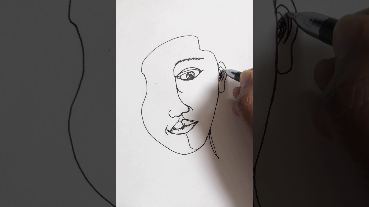 Continuous line drawing (time-lapse)