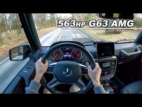 Driving the 563hp Mercedes G63 AMG on All Terrain Tires - 5.5L V8 BiTurbo (POV Binaural Audio)