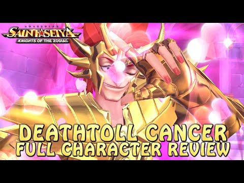 CANCER DEATHTOLL! FULL CHARACTER REVIEW! CONTROL AND... DAMAGE? Saint Seiya Awakening