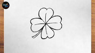 How to draw a Four leaf clover step by step easy || st patrick's day drawing