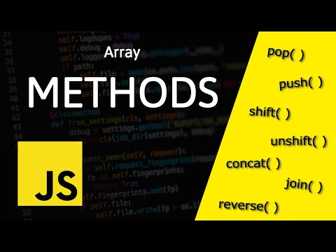 Basic Array Methods In Javascript 1 Pop Push Shift Unshift Concat Join Reverse