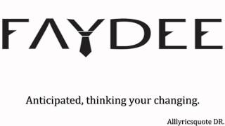 Faydee  - Better off alone lyrics.