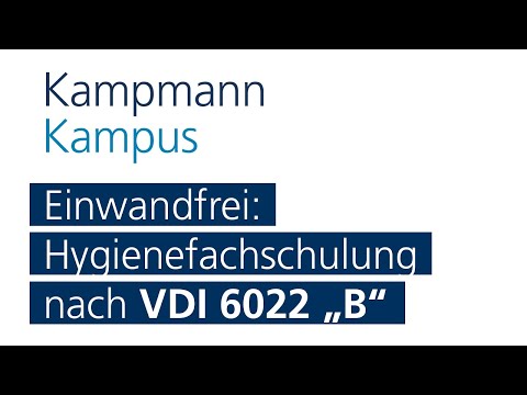 Hygienefachschulung VDI 6022 - Kat. B | Seminar