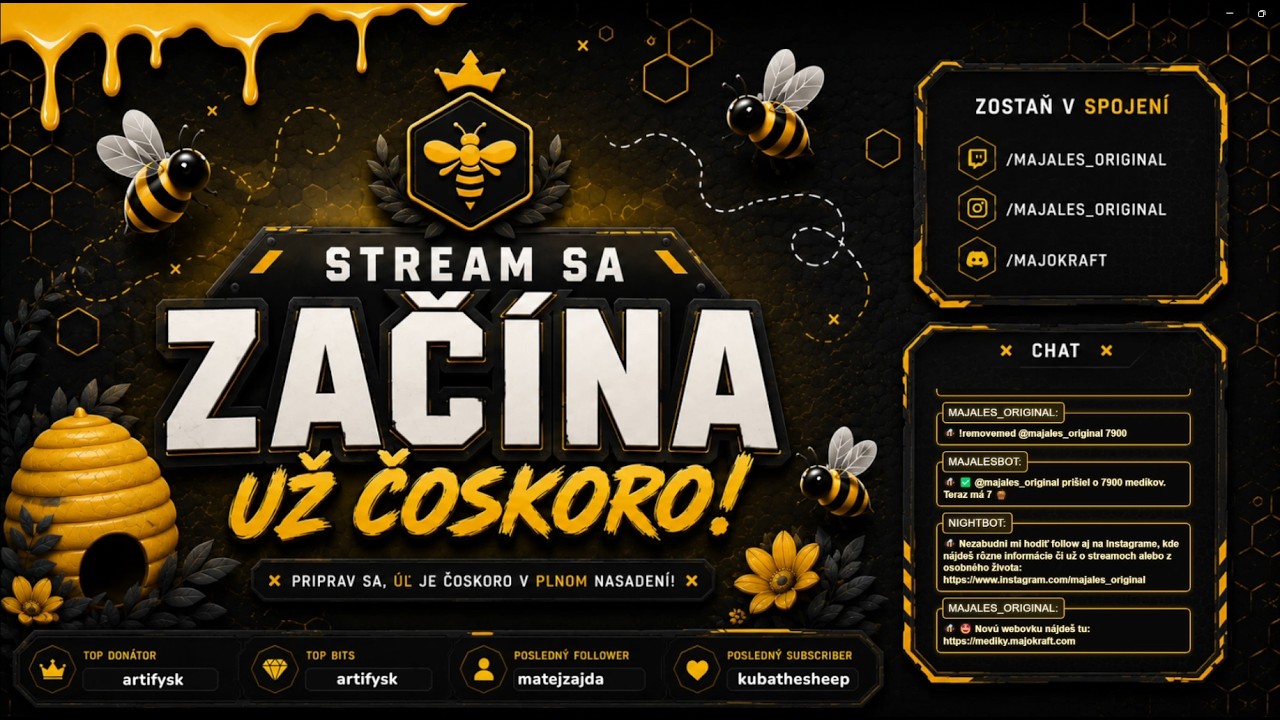 NOVÁ WEBOVÁ STRÁNKA JE LIVE 🤩 Dneska špeciálne iba Mafia na streame┃popri hraní kecáme s chatom┃151/300 flws┃!vcelky┃!dis┃!ig┃🎮