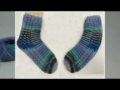 Crochet banana socks