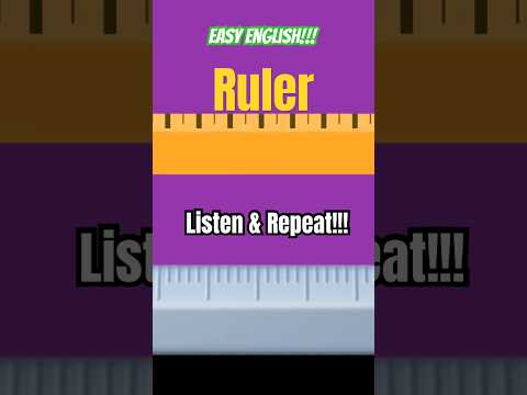 📏 What is a Ruler? What are Rulers? Ruler Pronunciation English #ruler #rulers #englishvocabulary