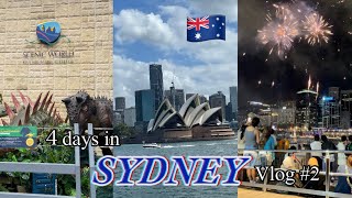【シドニーVlog】メルボルン在住家族の3泊4日シドニーᴀᴜ旅行 Pt.2 ブルーマウンテンズ/シーニックワールド/ダーリングハーバーの花火/マンリービーチ🏄‍♂️⛱️