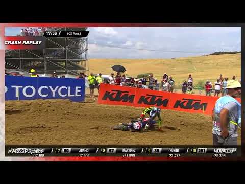 Geerts crash | MX2 Race 2 | MXGP of Spain 2022 #MXGP #Motocross
