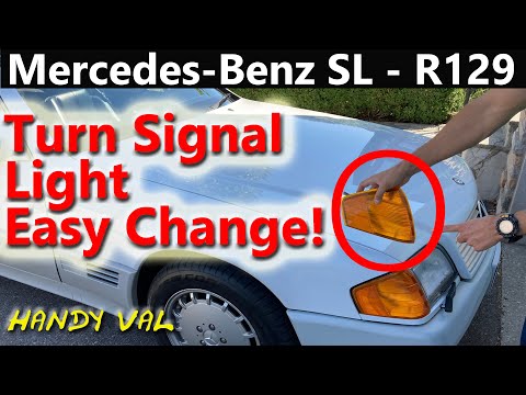 Mercedes R129 - How to Install, Change or Replace Turn Signal Light Lens Covers