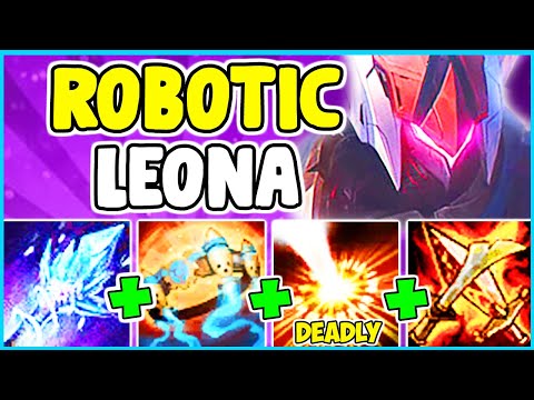 *NEW SKIN* MECHA KINGDOMS LEONA SPOTLIGHT FULL AP ONESHOT NUKE BUILD SUPPORT League Of Legends S10
