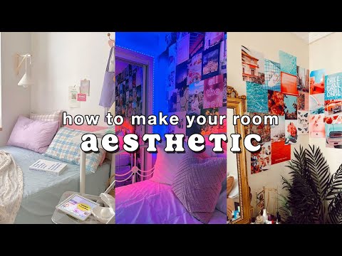 how to make your room aesthetic✨(with things at home + cheap decor)