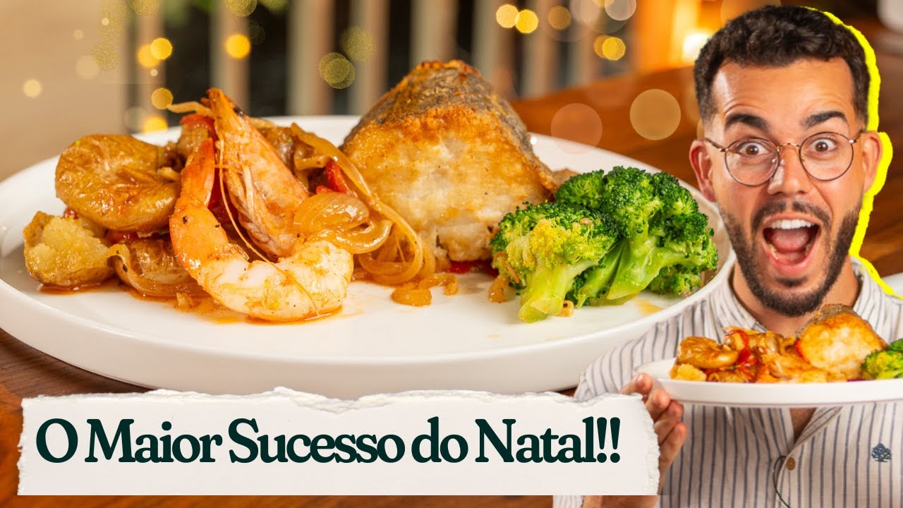 Christmas Style Cod with Shrimp