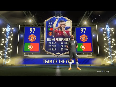 I PACKED 97 TOTY BRUNO FERNANDES | FIFA 21 TOTY PACK OPENING