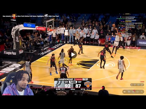 FlightReacts To SPURS vs KNICKS | EMIRATES NBA CUP CHAMPIONSHIP 🏆 | FULL  HIGHLIGHTS Dec 16, 2025!