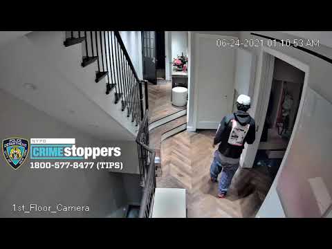 Burglar Caught Snooping Around By Security Camera In NYC Home