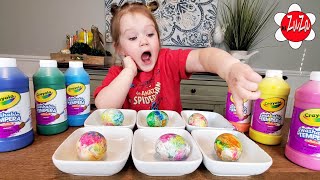 How To Color Easter Eggs With Shaving Cream And Paint | Fun And Easy  Activity For Kids