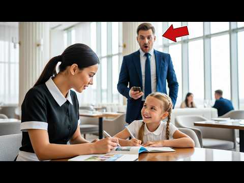 Un milliardaire surprend une serveuse donnant des cours à sa fille… sa réaction choque tout le monde