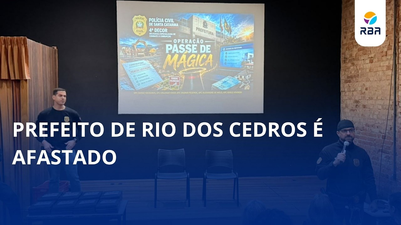 Prefeito é afastado em operação que investiga corrupção em Rio dos Cedros