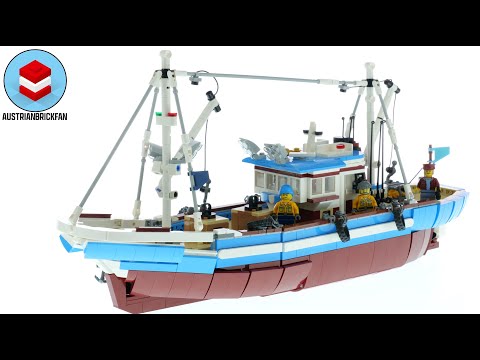 Vidéo LEGO Bricklink 910010 : Le grand bateau de pêche