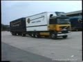 ASG trucks in Borås, Ulricehamn June 1992 In juni 1992 waren we op zomervakantie in Zweden. Natuurlijk moest het ASG – geweld van die tijd vastgelegd worden.
We beginnen op de terminal van Borås, waar de sporen de loods nog inlopen (ook toen al zelden gebruikt, al had Borås wel 3 eigen Litt – G wagons, waarvan er nu één is omgebouwd tot bar) en we diverse ASG vrachtwagens voorbij zien komen (o.a. een Hasse Svensson).
De volgende stop (rond 1:25) is ook in Borås, maar dan bij Rud Johanssons en hierna zien we onze vertrouwde stek bij de camping in Ulricehamn.
De passerende chauffeurs zullen wel gedacht hebben….
De volgende locatie is wederom Borås, waar we o.a. een VWB vastleggen.
Hierna zijn we weer bij de camping, waar we o.a. een MAN voorbij zien komen vanaf de helling tegenover de camping.
Op zoek naar de bestemming van de aardappelvrachtwagens van Hasse Svensson die steeds voorbij kwamen, ontdekten we bij toeval de loods waar deze steeds in verdwenen om geladen te worden.
Elke åkeri had z’n specifieke kenmerken. Hasse Svensson had de blauwe balk op de gesloten witte bakken, het eigen logo groot op de deur én op de achterzijde van zowel de motorwagen als de hanger (daar waar volgens de ASG standaard bij voorkeur het ASG logo moest staan).
In June 1992 we were on holiday in Sweden and of course found some time to document the ASG company here.
We start in Borås at the ASG terminal where we see the tracks going into the warehouse. Even back then they were not used very often, although Borås did have three wagons (Litt G), one of them was recently ‘updated’ to a little bar.
We also see a Hasse Svensson truck passing by.
After that we move to Rud Johansson Åkeri in Borås, where there were a lot of very nice trucks on the site.
The next location is Ulricehamn, were we were camping. Here we must have looked funny filming all the ASG trucks, making them sound their horn.
Next we move to Borås again, where we see a VWB truck (among others) and then we get back to our nice spot opposite to the campsite where we see a MAN ASG passing by.
In search for the Hasse Svensson potatoe trucks, we, by accident, caught one driving into the shed where it was loaded with potatoes.
Nice to see all the Åkeri’s and their specific paint schemes.
Hasse Svensson, for example, used to have a blue beam on the closed white hangers, its own logo on the doors of the truck and on the back side of the hanger (where ASG wanted to have their logo instead).