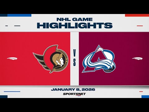 NHL Highlights | Senators vs. Avalanche - January 8, 2026