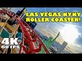 Manhattan Express Big Apple Roller Coaster 4K 60FPS NYNY Las Vegas Hotel Casino Front Seat POV