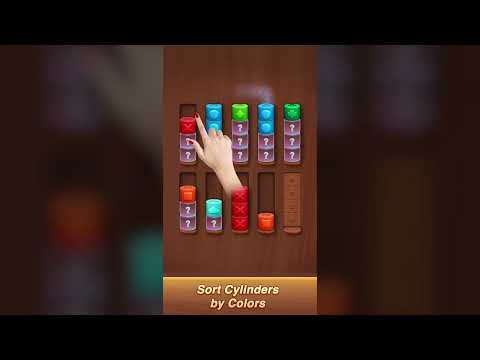 Color sort: Wood Cylinder Saga