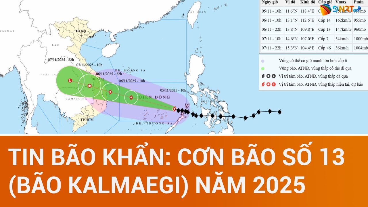 THỜI SỰ TRƯA | Đà Nẵng: Tin bão khẩn cấp - cơn bão số 13 Kalmaegi năm 2025
