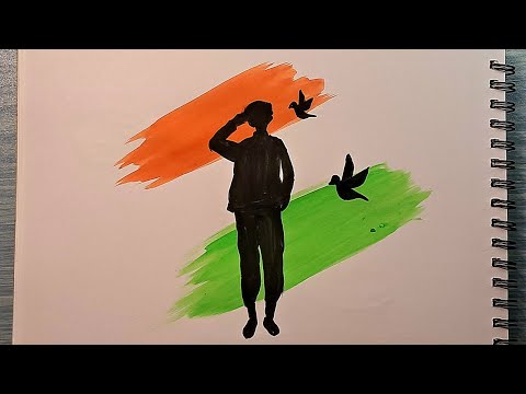 How to draw Indian independence day 🧡🤍💚 / Freedom Fighter Independence day special drawing