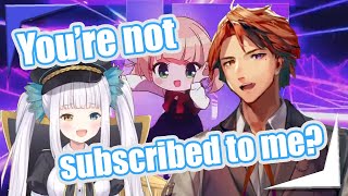 Mea finds out Roberu is not subscribed to her, turns out he's just shy【Holostars EngSub】