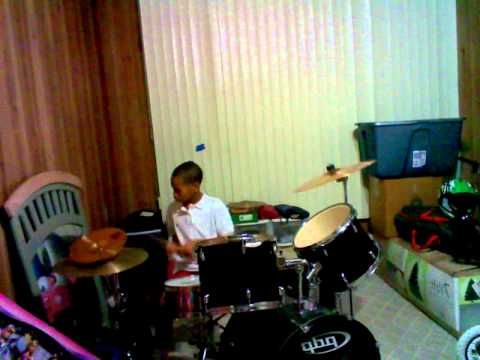 Tyrek on drums