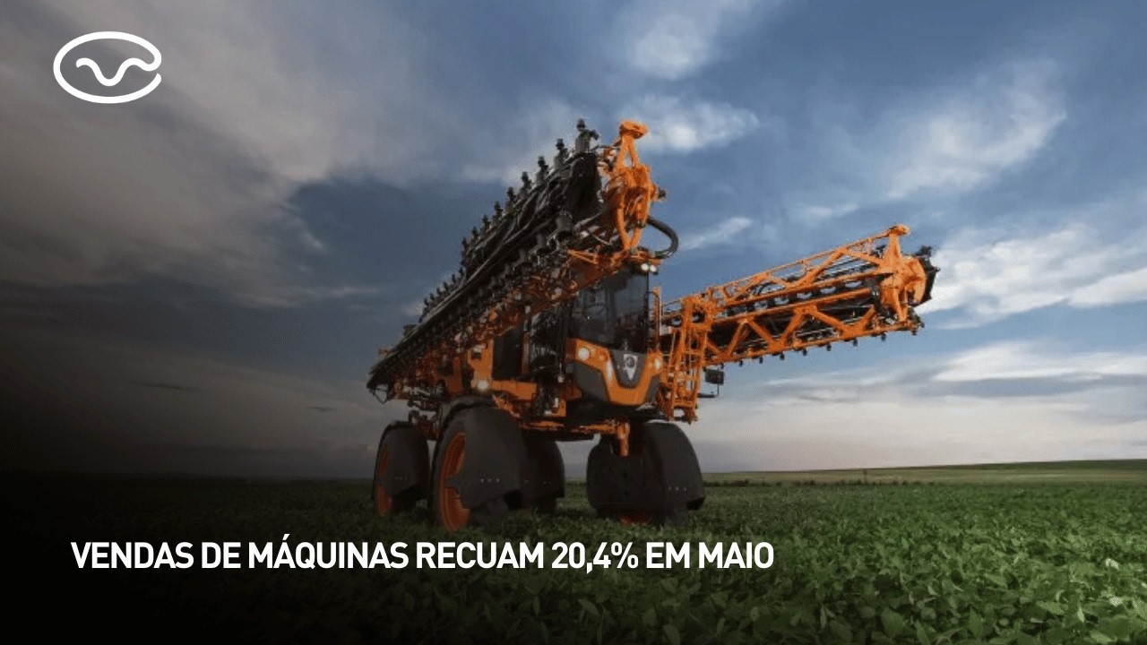 Vendas de máquinas recuam 20,4% em maio