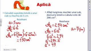 Matematica clasa VI: Figuri și corpuri geometrice. Lecția 11: Cubul.
