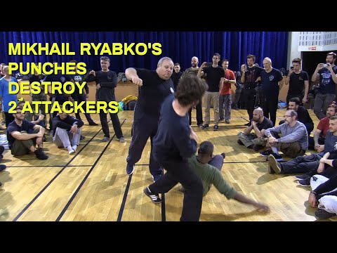 Mikhail Ryabko's Punches Destroy 2 Attackers