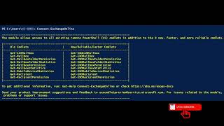 how to connect to exchange online single line from powershell.