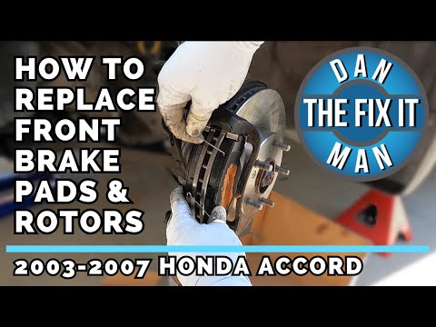 2003 - 2007 Honda Accord 4 Cyl Front Brake Pads & Rotors with Torque Specs - EASY DIY How To Replace
