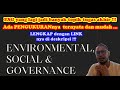 ESG – ENVIRONMENTAL, SOCIAL & GOVERNANCE