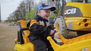 Rollytoys Šliapací traktor Rolly Junior JCB s predným aj zadným nakladačom