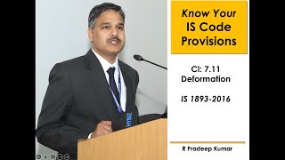 IS 1893-2016 (Part I): Clause 7.11 Deformation