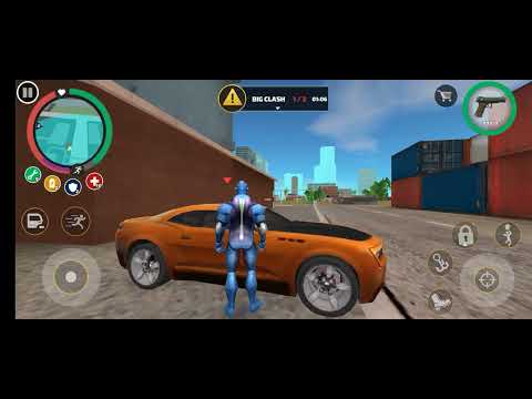 Rope hero takes away a white car interesting in road