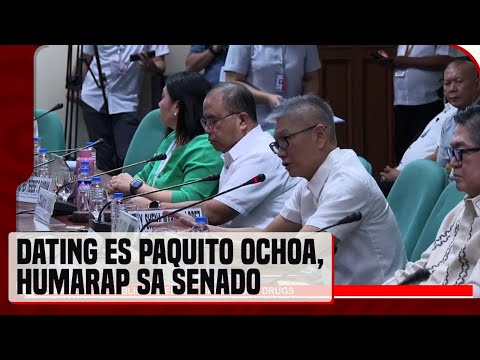 Dating executive secretary Paquito Ochoa, humarap na sa pagdinig ng Senado sa PDEA leaks