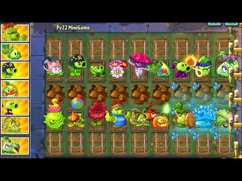 PvZ2 Minigame - 18 Plants Premium In Railcard - PvZ Gameplay