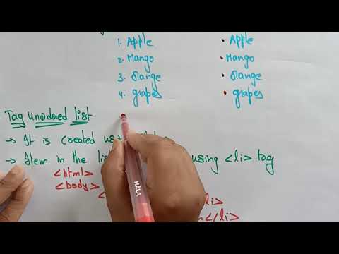 HTML tags | Part 2 3 | Web Technology | Lec 6 | Bhanu Priya