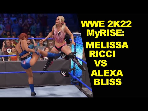 WWE 2K22 MyRise Melissa Ricci vs Alexa Bliss - Challenge Match
