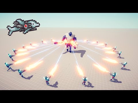 DOLPHIN MACHINE GUN vs EVERY UNITS - Terraria - Totally Accurate Battle Simulator TABS