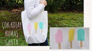 En kolay alışveriş için bez çanta / Dondurmalı çanta/Kendin yap /diy /Yaz projeleri/Figen Ararat