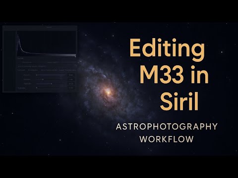 Processing M33 galaxy on Siril and Graxpert FREE softwares