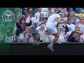 Rafa Nadal ends up in crowd in desperate race to the ball | Wimbledon 2018
